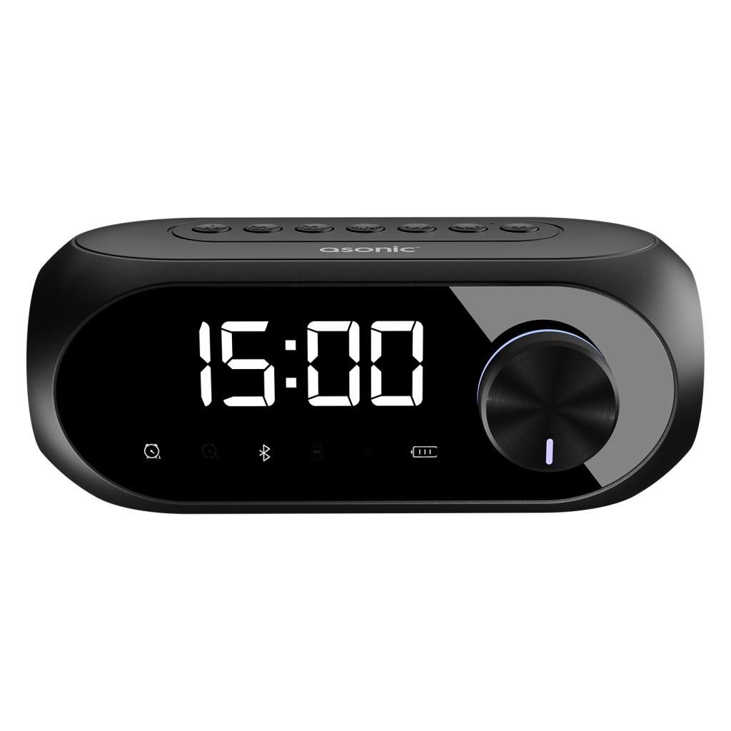 Asonic AS-W6 1200mAh 5W Siyah Bluetooth /Aux/Derece/USB/Saat Alarmlı Bluetooth Hoparlör Asonic AS-W6 1200mAh 5W Siyah Bluetooth /Aux/Derece/USB/Saat Alarmlı Bluetooth Hoparlör