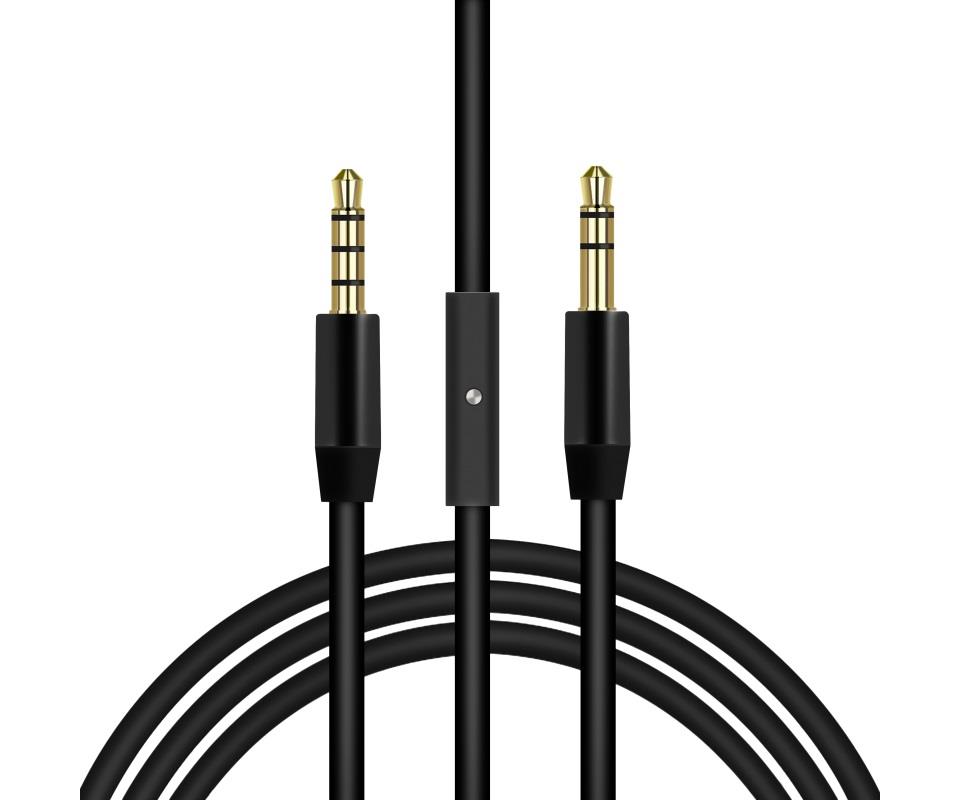 Concord C-818S Mikrofonlu AUX Stereo Kablo, 3.5mm Jak Mikrofonlu Ses Kablosu 1 Metre Siyah Concord C-818S Mikrofonlu AUX Stereo Kablo, 3.5mm Jak Mikrofonlu Ses Kablosu 1 Metre Siyah