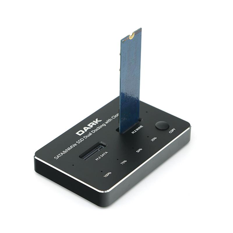 Dark M.2 NVMe, M2 SATA SSD Klon Destekli Disk İstasyonu DK-AC-DSDM2C Dark M.2 NVMe, M2 SATA SSD Klon Destekli Disk İstasyonu DK-AC-DSDM2C