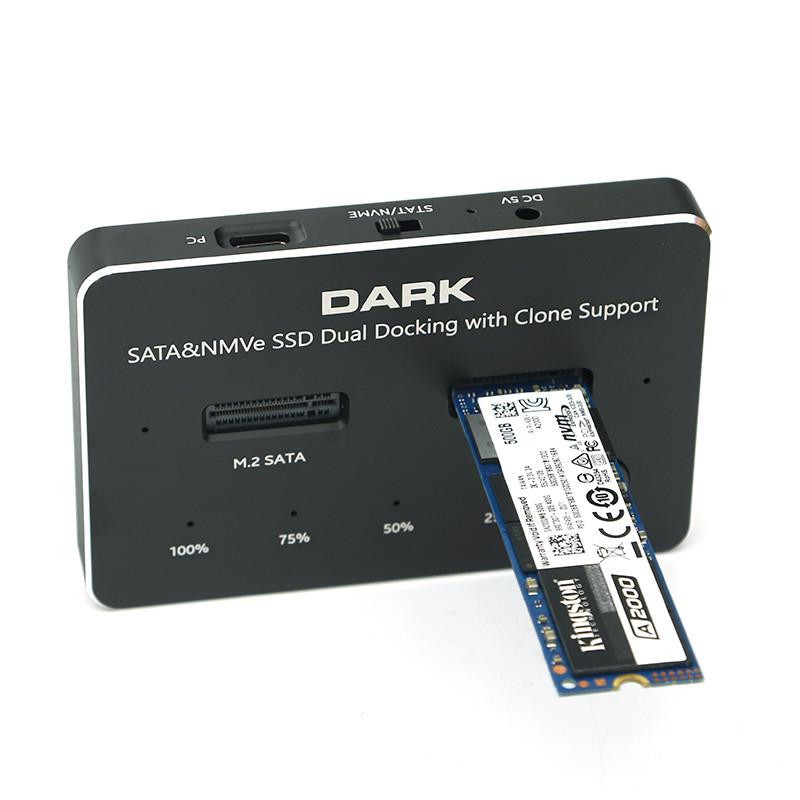 Dark M.2 NVMe, M2 SATA SSD Klon Destekli Disk İstasyonu DK-AC-DSDM2C Dark M.2 NVMe, M2 SATA SSD Klon Destekli Disk İstasyonu DK-AC-DSDM2C