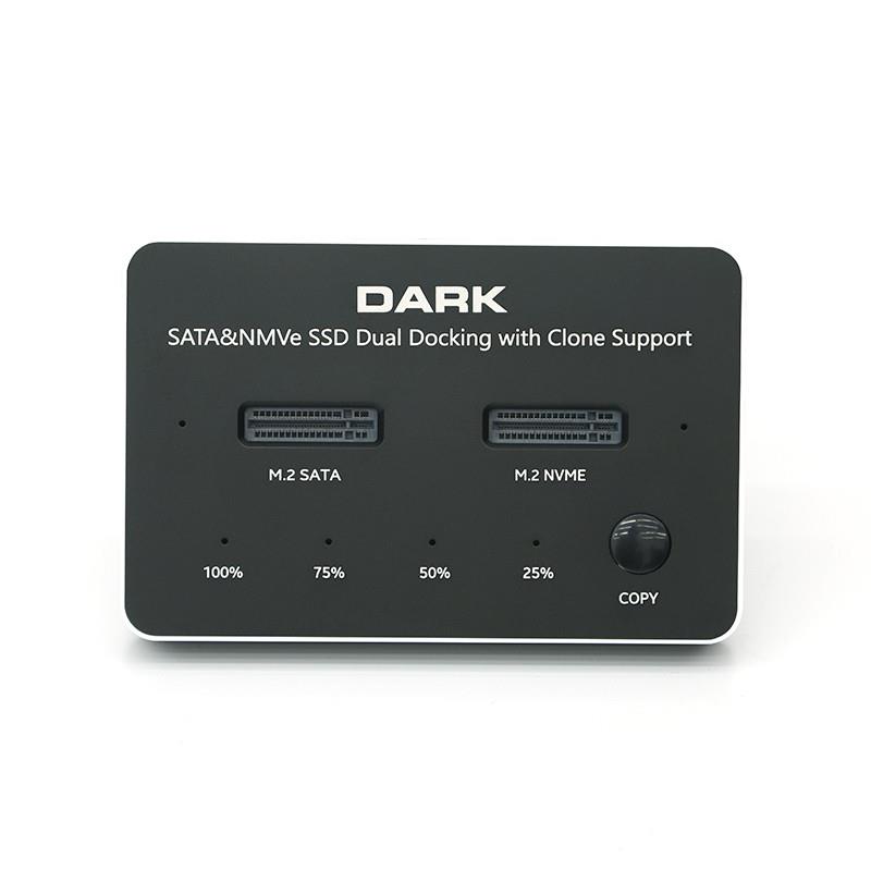 Dark M.2 NVMe, M2 SATA SSD Klon Destekli Disk İstasyonu DK-AC-DSDM2C Dark M.2 NVMe, M2 SATA SSD Klon Destekli Disk İstasyonu DK-AC-DSDM2C