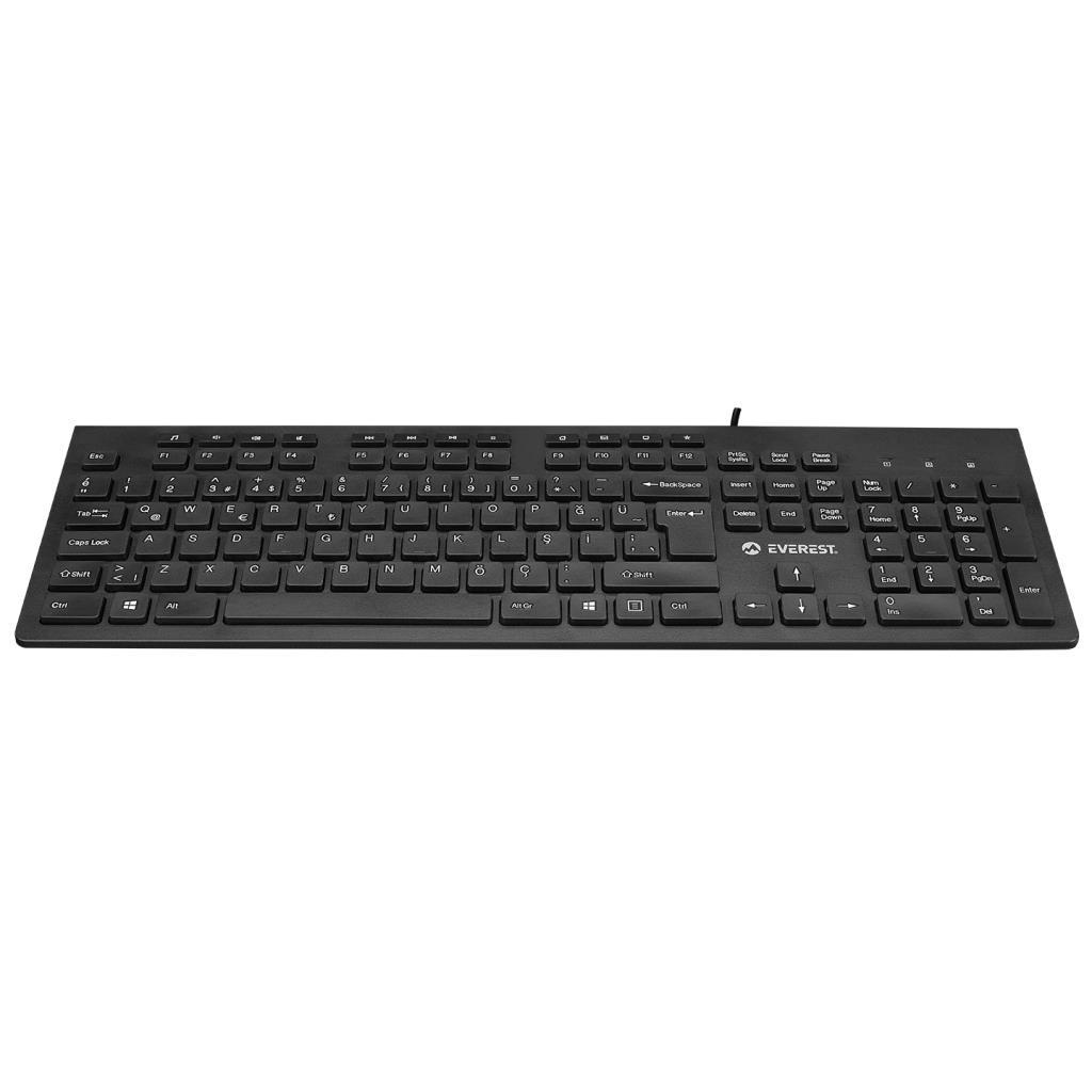 Everest DLK-180 Siyah USB Q Multimedia Klavye Everest DLK-180 Siyah USB Q Multimedia Klavye