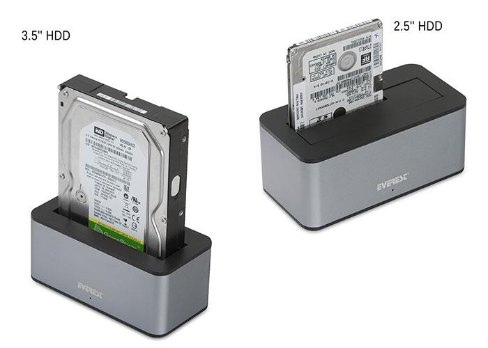 Everest HD3-530 2.5/3.5 USB3.0 6Gbps/UASP 4TB/6TB/8TB Docking Harddisk Kutusu Everest HD3-530 2.5/3.5 USB3.0 6Gbps/UASP 4TB/6TB/8TB Docking Harddisk Kutusu