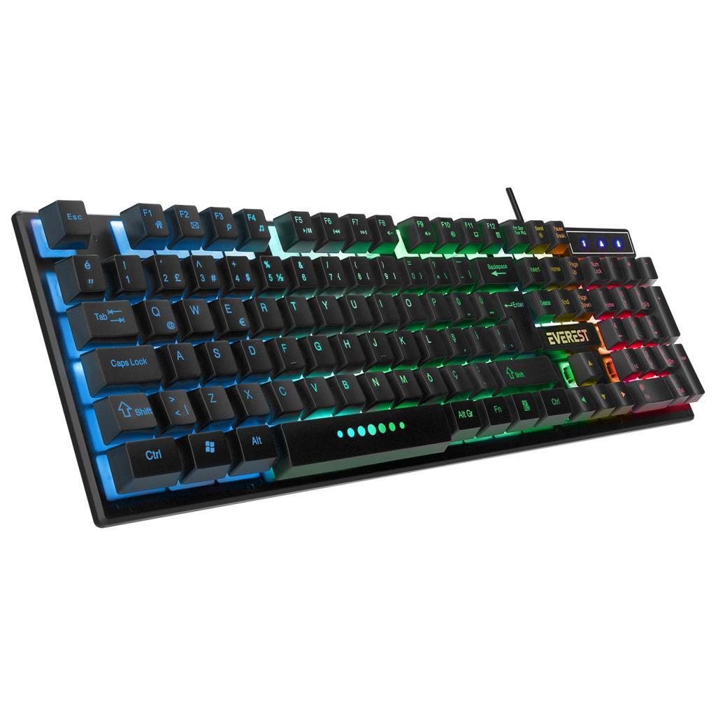 Everest KM-198 Luminax Siyah Gökkuşağı Aydınlatmalı Q Gaming Oyuncu Klavye + Mouse Set Everest KM-198 Luminax Siyah Gökkuşağı Aydınlatmalı Q Gaming Oyuncu Klavye + Mouse Set