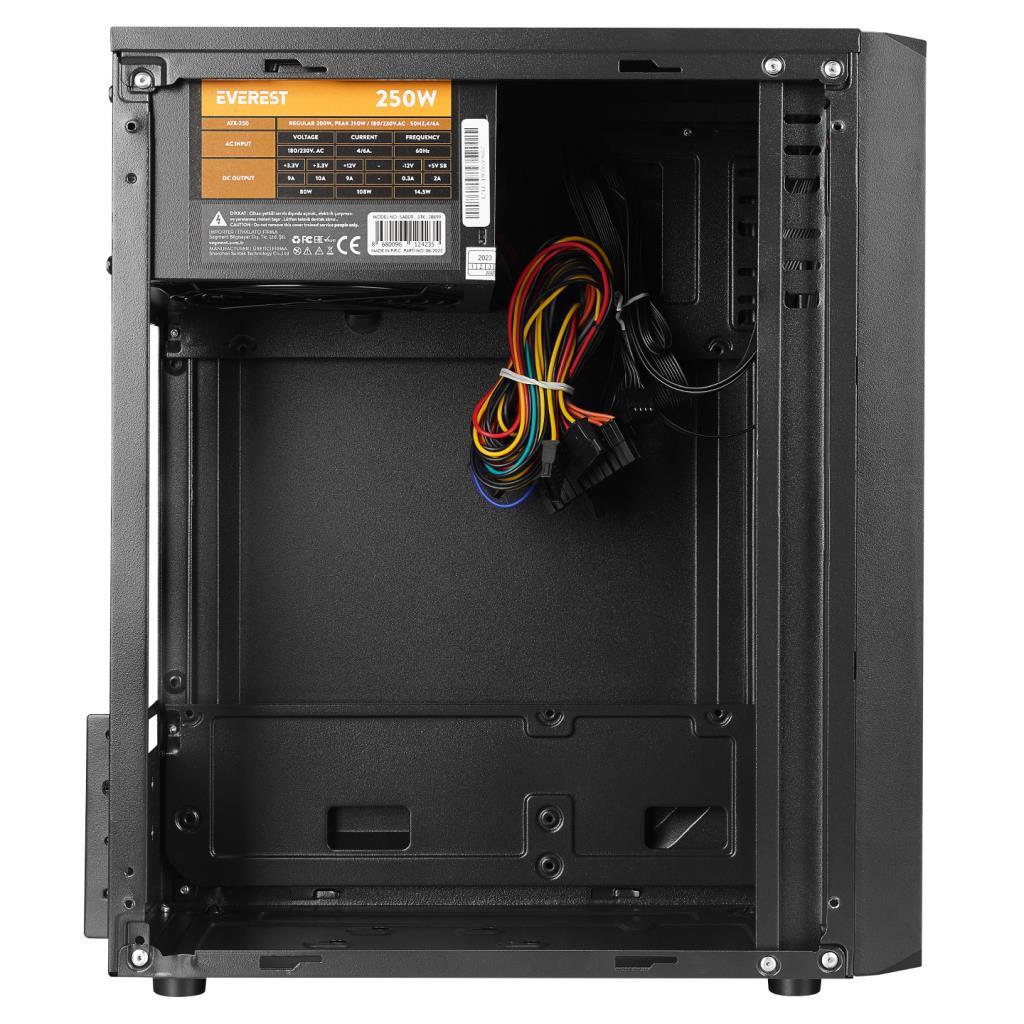 Everest SABER RGB Led Şeritli Peak 250W Akrilik Yan Panel Mini-T Gaming Oyuncu Kasası Everest SABER RGB Led Şeritli Peak 250W Akrilik Yan Panel Mini-T Gaming Oyuncu Kasası