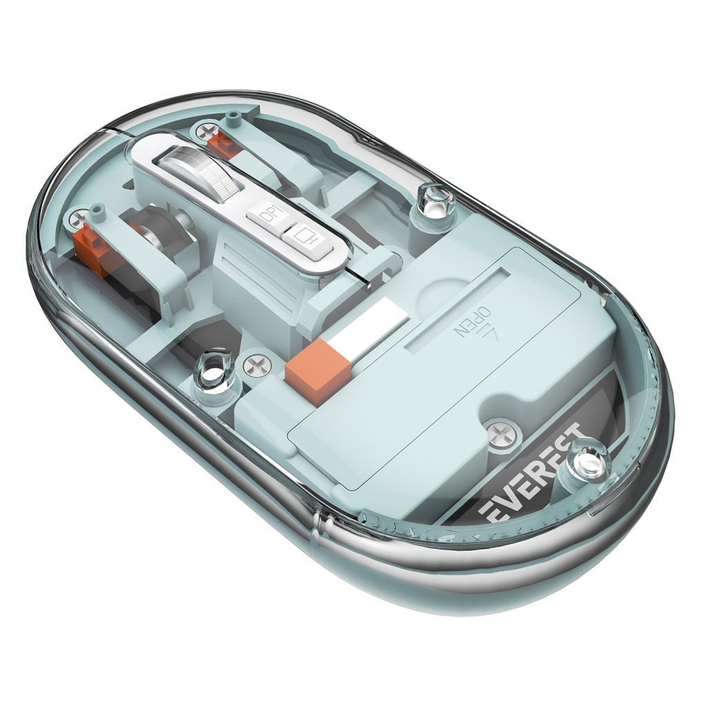 Everest SM-BT29 Glassy Mavi Transparan 2in1 Bluetooth ve 2.4GHz Kablosuz Mouse Everest SM-BT29 Glassy Mavi Transparan 2in1 Bluetooth ve 2.4GHz Kablosuz Mouse