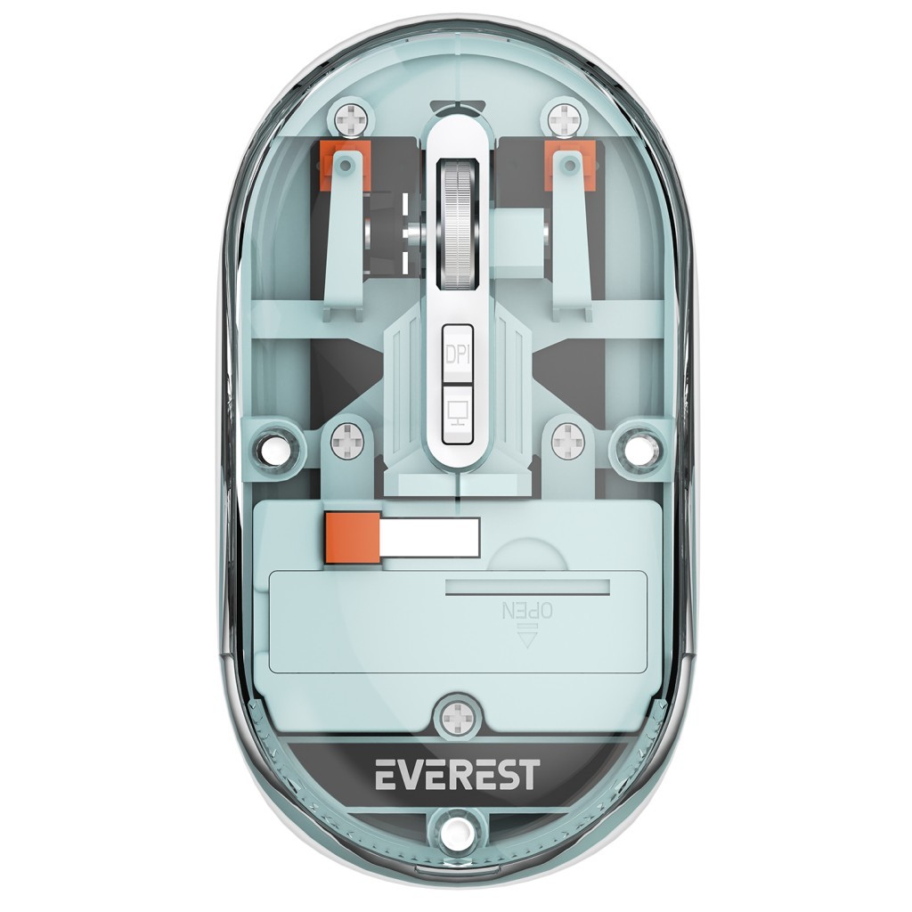 Everest SM-BT29 Glassy Mavi Transparan 2in1 Bluetooth ve 2.4GHz Kablosuz Mouse Everest SM-BT29 Glassy Mavi Transparan 2in1 Bluetooth ve 2.4GHz Kablosuz Mouse