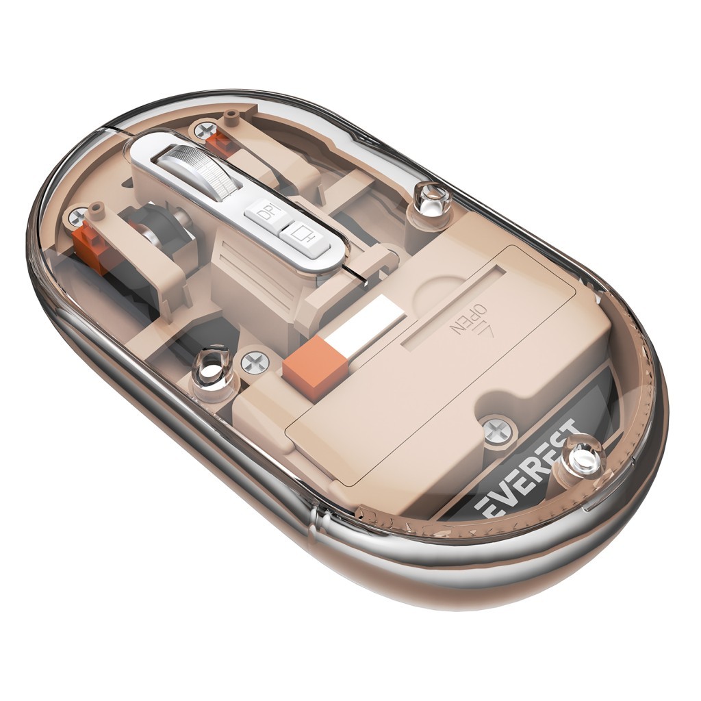 Everest SM-BT29 Glassy Rose Gold Transparan 2in1 Bluetooth ve 2.4GHz Kablosuz Mouse Everest SM-BT29 Glassy Rose Gold Transparan 2in1 Bluetooth ve 2.4GHz Kablosuz Mouse
