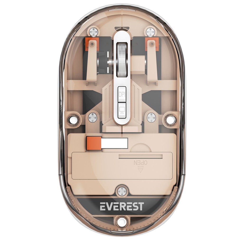 Everest SM-BT29 Glassy Rose Gold Transparan 2in1 Bluetooth ve 2.4GHz Kablosuz Mouse Everest SM-BT29 Glassy Rose Gold Transparan 2in1 Bluetooth ve 2.4GHz Kablosuz Mouse