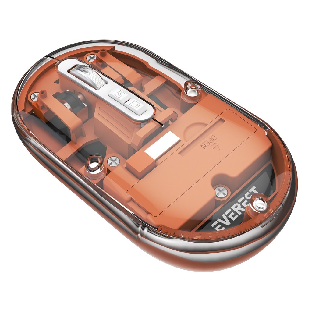 Everest SM-BT29 Glassy Turuncu Transparan 2in1 Bluetooth ve 2.4GHz Kablosuz Mouse Everest SM-BT29 Glassy Turuncu Transparan 2in1 Bluetooth ve 2.4GHz Kablosuz Mouse