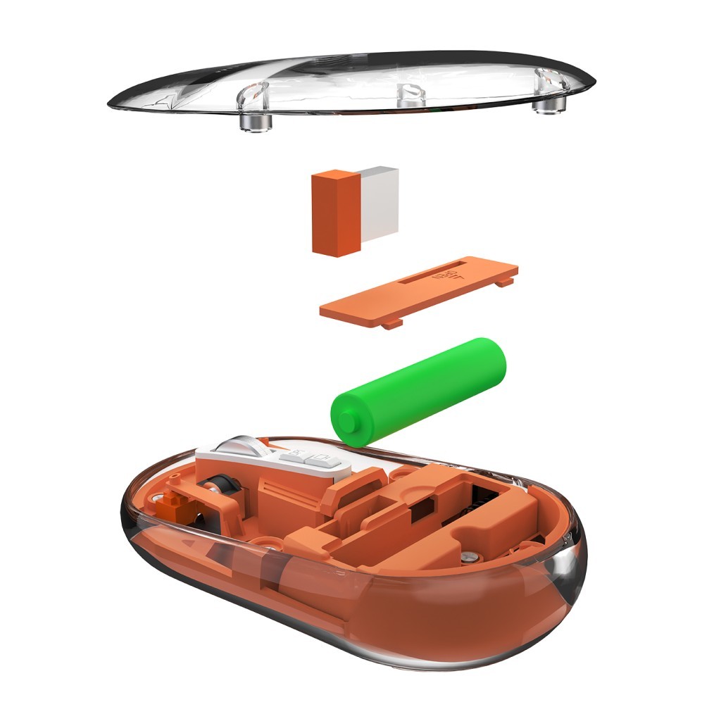 Everest SM-BT29 Glassy Turuncu Transparan 2in1 Bluetooth ve 2.4GHz Kablosuz Mouse Everest SM-BT29 Glassy Turuncu Transparan 2in1 Bluetooth ve 2.4GHz Kablosuz Mouse