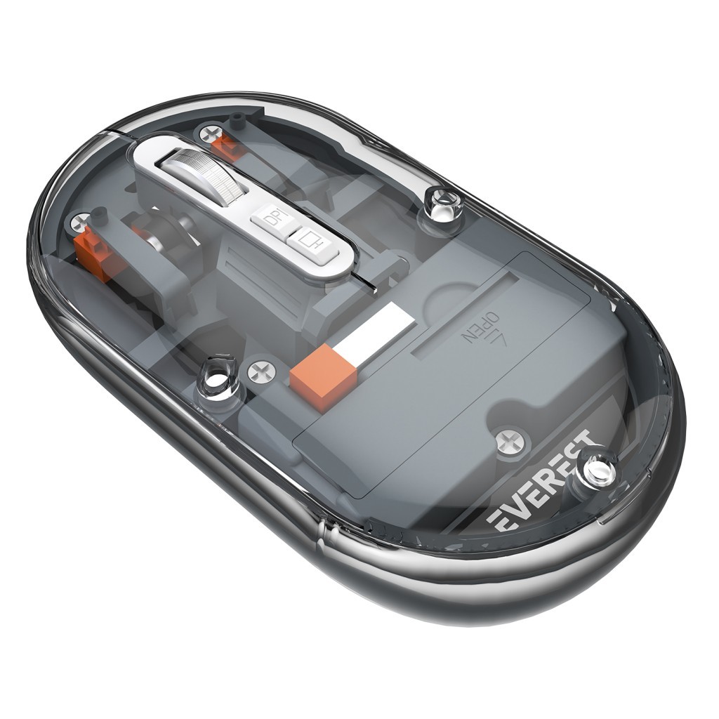 Everest SM-BT29 Glassy Usb Gri Transparan 2in1 Bluetooth ve 2.4GHz Kablosuz Mouse Everest SM-BT29 Glassy Usb Gri Transparan 2in1 Bluetooth ve 2.4GHz Kablosuz Mouse