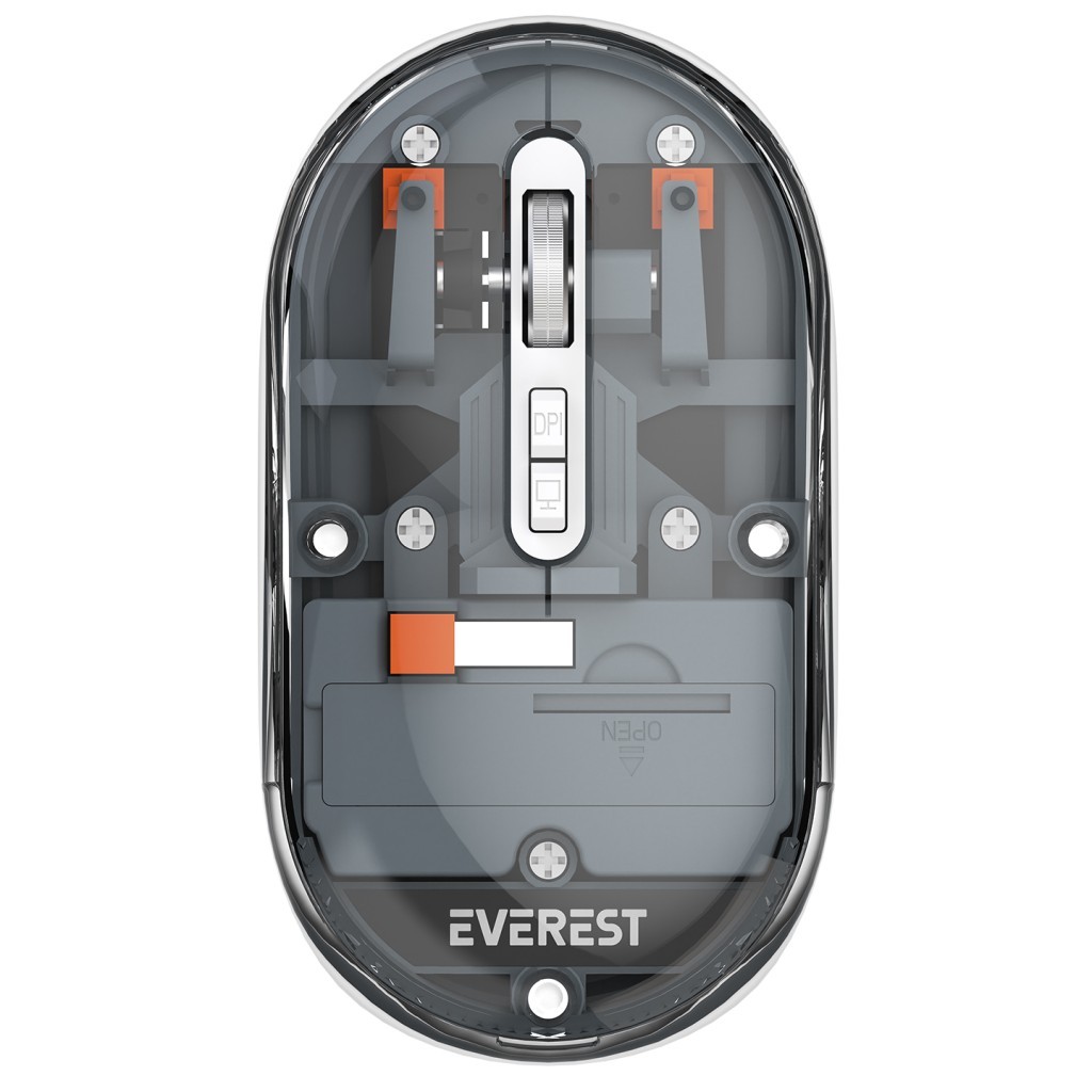 Everest SM-BT29 Glassy Usb Gri Transparan 2in1 Bluetooth ve 2.4GHz Kablosuz Mouse Everest SM-BT29 Glassy Usb Gri Transparan 2in1 Bluetooth ve 2.4GHz Kablosuz Mouse