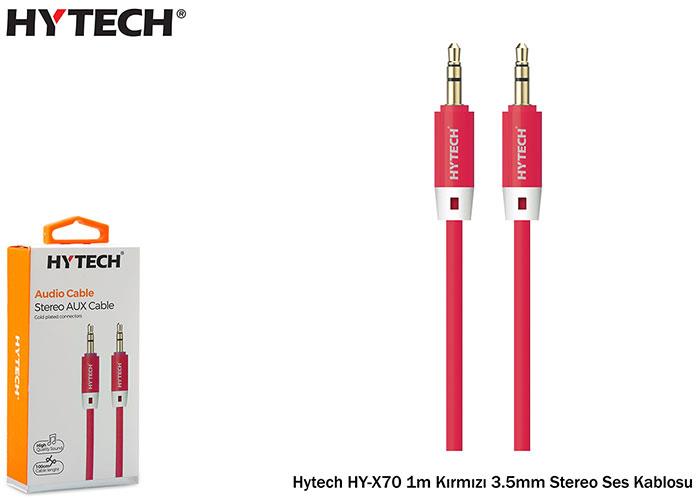Hytech HY-X70 1m Kırmızı 3.5mm Stereo Ses Kablosu Hytech HY-X70 1m Kırmızı 3.5mm Stereo Ses Kablosu