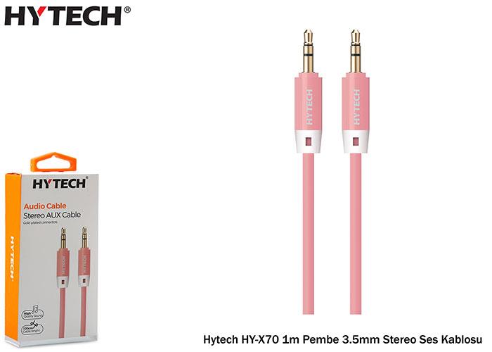 Hytech HY-X70 1m Pembe 3.5mm Stereo Ses Kablosu Hytech HY-X70 1m Pembe 3.5mm Stereo Ses Kablosu