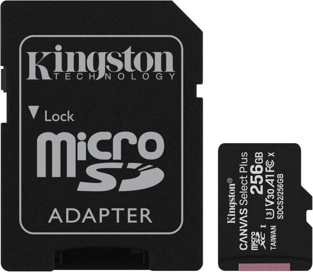 Kingston Canvas Select Plus SDCS2/256GB Class 10 U3 A1 V30 256 GB Micro SD Kart Kingston Canvas Select Plus SDCS2/256GB Class 10 U3 A1 V30 256 GB Micro SD Kart