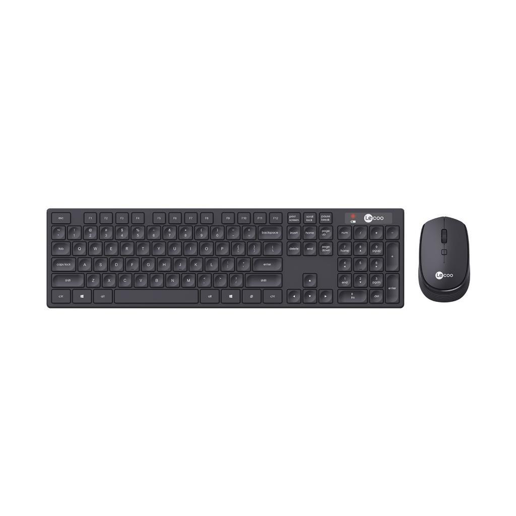 Lenovo Lecoo KM2001 Kablosuz Türkçe Q Klavye & Mouse Set Siyah Lenovo Lecoo KM2001 Kablosuz Türkçe Q Klavye & Mouse Set Siyah