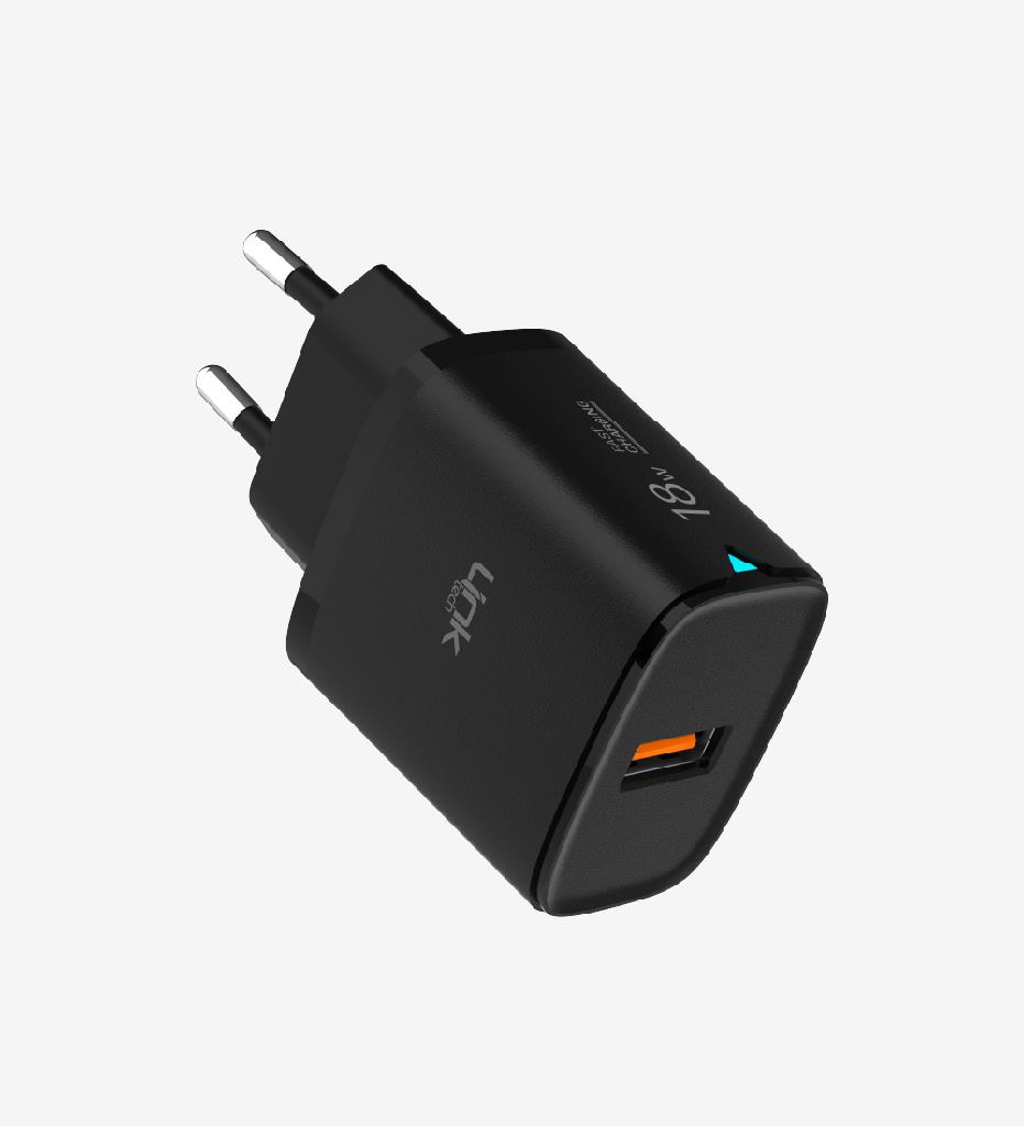 LinkTech C304 Siyah Safe USB 18W Hızlı Şarj Adaptörü, QC3 USB Hızlı Şarj Adaptörü 18W LinkTech C304 Siyah Safe USB 18W Hızlı Şarj Adaptörü, QC3 USB Hızlı Şarj Adaptörü 18W