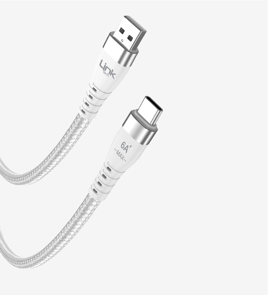 LinkTech K654 Premium 120W Örgülü Metal Başlı Tip-C Şarj Kablosu LinkTech K654 Premium 120W Örgülü Metal Başlı Tip-C Şarj Kablosu
