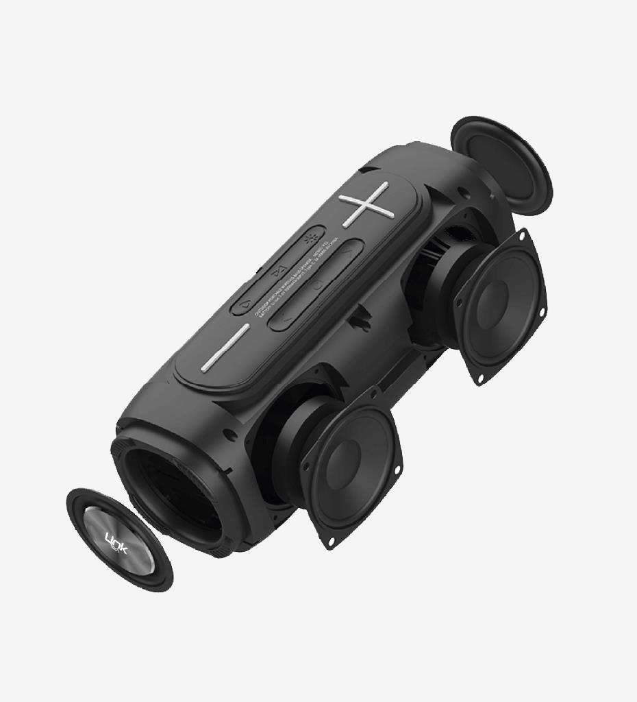 LinkTech Premium R109 Siyah Extra Bass Bt5.0,Fm,SD,USB Ses Bombası, Kablosuz Hoparlör LinkTech Premium R109 Siyah Extra Bass Bt5.0,Fm,SD,USB Ses Bombası, Kablosuz Hoparlör