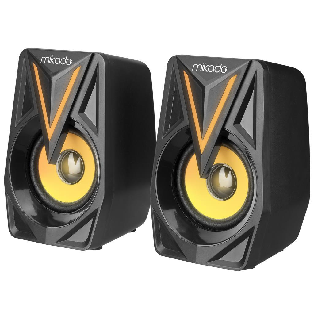 Mikado MD-S23 GLARE 2.0 Multimedia 3W*2 Siyah USB RGB Işıklı Gaming Speaker Hoparlör Mikado MD-S23 GLARE 2.0 Multimedia 3W*2 Siyah USB RGB Işıklı Gaming Speaker Hoparlör