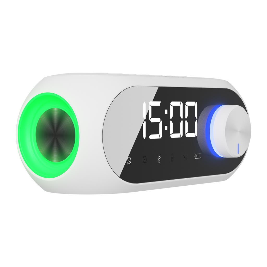 Mikado MD-W7 1200mAh 5W Beyaz Bluetooth-Aux-Derece-Usb-FM Double Alarmlı Saat Speaker Mikado MD-W7 1200mAh 5W Beyaz Bluetooth-Aux-Derece-Usb-FM Double Alarmlı Saat Speaker