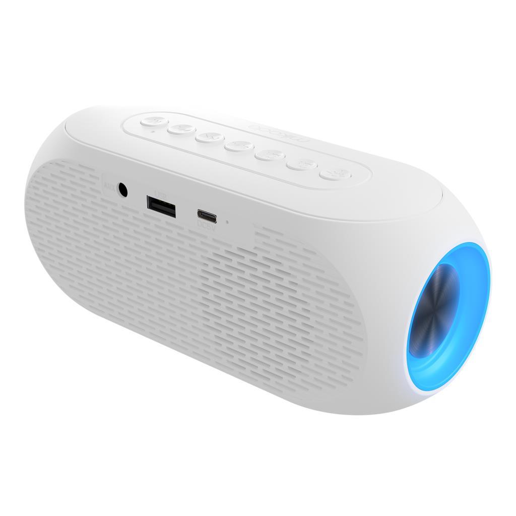 Mikado MD-W7 1200mAh 5W Beyaz Bluetooth-Aux-Derece-Usb-FM Double Alarmlı Saat Speaker Mikado MD-W7 1200mAh 5W Beyaz Bluetooth-Aux-Derece-Usb-FM Double Alarmlı Saat Speaker