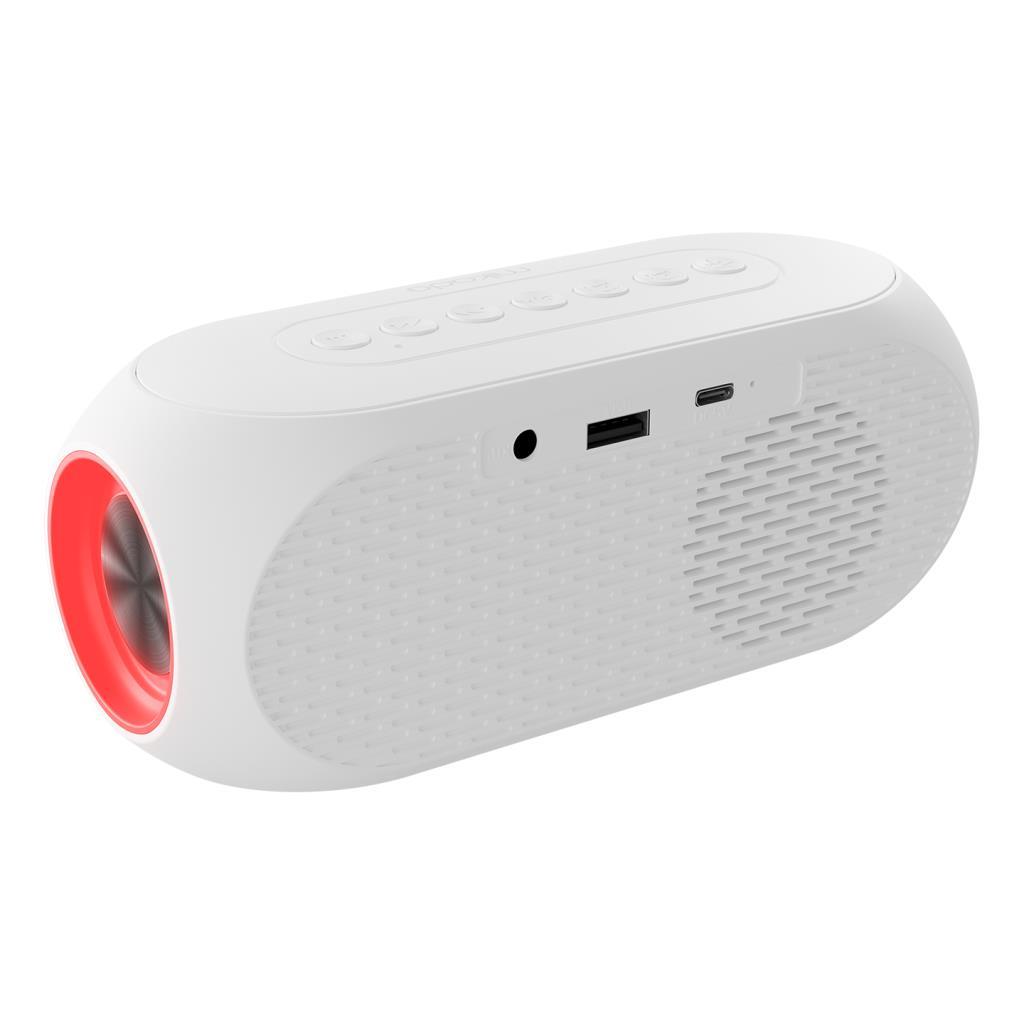 Mikado MD-W7 1200mAh 5W Beyaz Bluetooth-Aux-Derece-Usb-FM Double Alarmlı Saat Speaker Mikado MD-W7 1200mAh 5W Beyaz Bluetooth-Aux-Derece-Usb-FM Double Alarmlı Saat Speaker