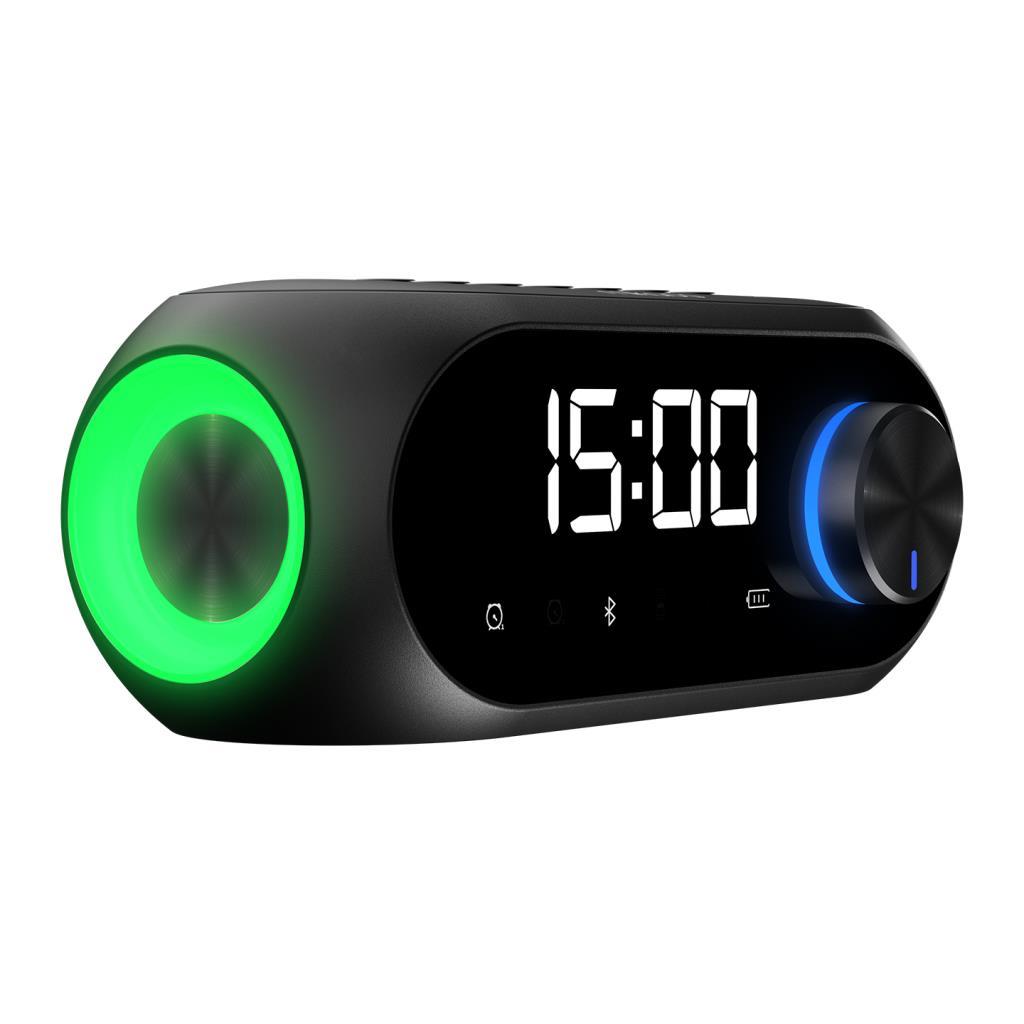 Mikado MD-W7 1200mAh 5W Siyah Bluetooth-Aux-Derece-Usb-FM Double Alarmlı Saat Speaker Mikado MD-W7 1200mAh 5W Siyah Bluetooth-Aux-Derece-Usb-FM Double Alarmlı Saat Speaker