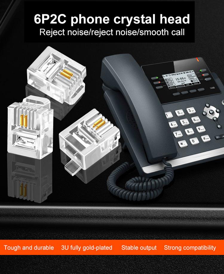 PrimeX PX-6P2C RJ11 2 pinli konnektör, RJ11 Jack, 6P2C Jack, RJ11 Telefon Kablo Ucu 100 lü Paket PrimeX PX-6P2C RJ11 2 pinli konnektör, RJ11 Jack, 6P2C Jack, RJ11 Telefon Kablo Ucu 100 lü Paket