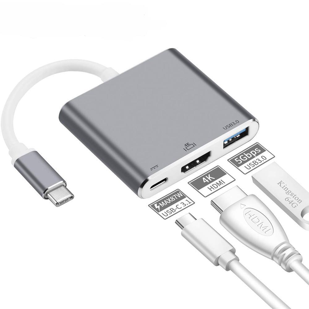 PrimeX PX-SW-U515 Gri Metal Type-C to 4K HDMI + USB 3.0 + PD şarj Çevirici Adaptör PrimeX PX-SW-U515 Gri Metal Type-C to 4K HDMI + USB 3.0 + PD şarj Çevirici Adaptör