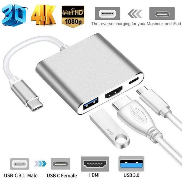 PrimeX PX-SW-U515 Gri Metal Type-C to 4K HDMI + USB 3.0 + PD şarj Çevirici Adaptör PrimeX PX-SW-U515 Gri Metal Type-C to 4K HDMI + USB 3.0 + PD şarj Çevirici Adaptör
