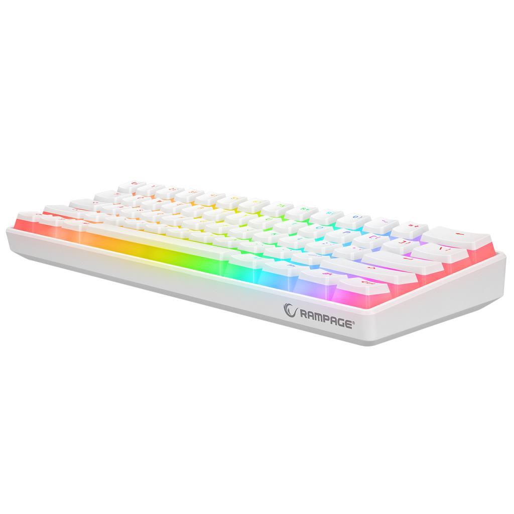 Rampage KB-R135 PARVUS Beyaz Type-C Bağlantılı RGB Puding Tuşlu Red Switch İngilizce Q Gaming Oyuncu Klavye Rampage KB-R135 PARVUS Beyaz Type-C Bağlantılı RGB Puding Tuşlu Red Switch İngilizce Q Gaming Oyuncu Klavye