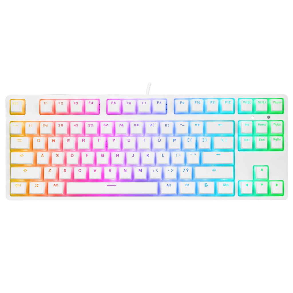 Rampage KB-R136 GHOST Beyaz Type-C Bağlantılı RGB Puding Tuşlu Red Switch US Gaming Oyuncu Klavye Rampage KB-R136 GHOST Beyaz Type-C Bağlantılı RGB Puding Tuşlu Red Switch US Gaming Oyuncu Klavye