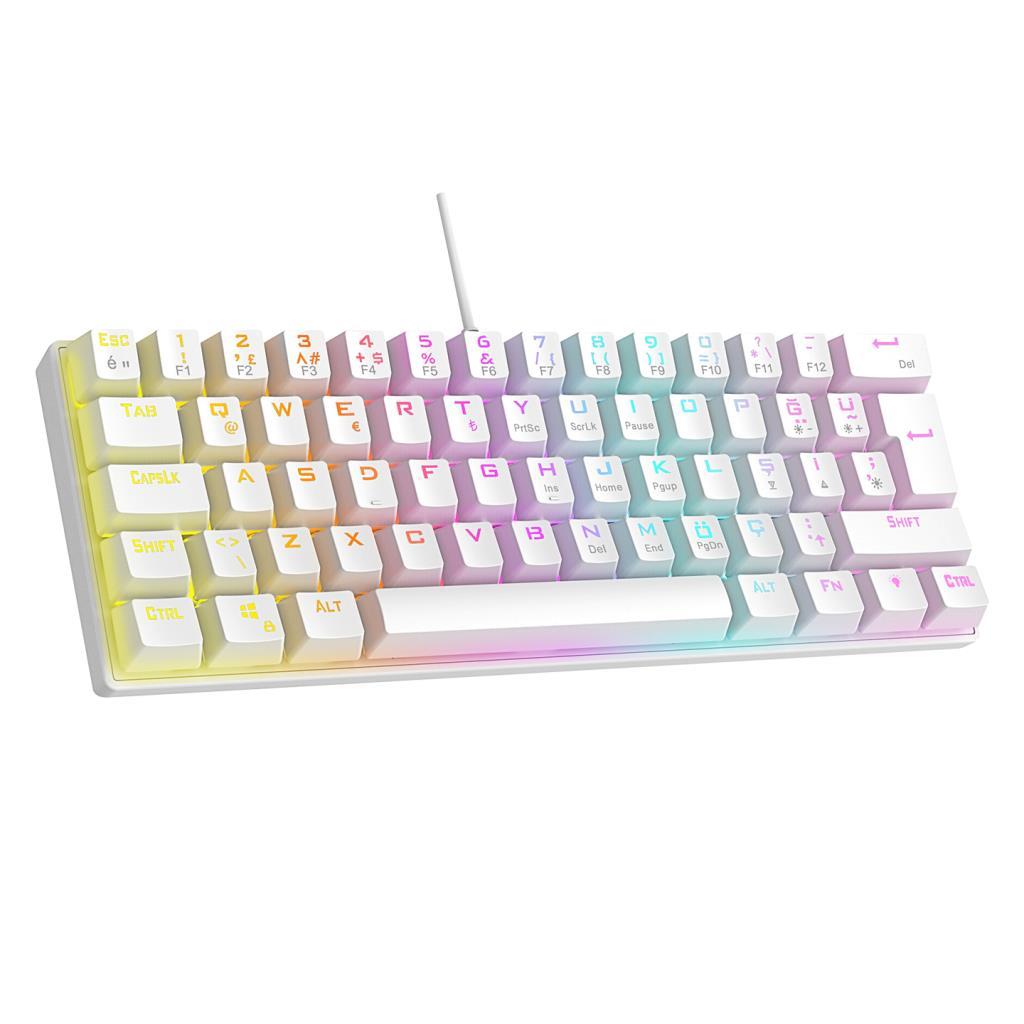 Rampage PLOWER K60 Beyaz 12 Işık Modlu Mekanik Bilek Destekli Red Switch Gaming Oyuncu Klavye Rampage PLOWER K60 Beyaz 12 Işık Modlu Mekanik Bilek Destekli Red Switch Gaming Oyuncu Klavye