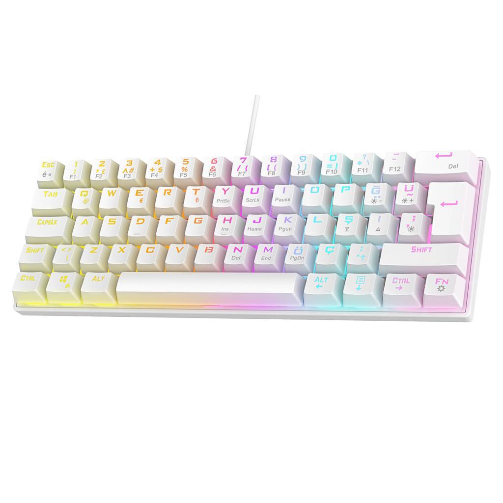 Rampage PLOWER K60 Beyaz 12 Işık Modlu Mekanik Bilek Destekli Red Switch Gaming Oyuncu Klavye Rampage PLOWER K60 Beyaz 12 Işık Modlu Mekanik Bilek Destekli Red Switch Gaming Oyuncu Klavye