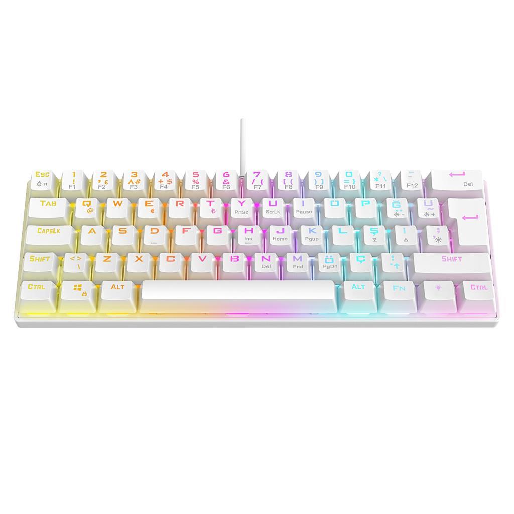 Rampage PLOWER K60 Beyaz 12 Işık Modlu Mekanik Bilek Destekli Red Switch Gaming Oyuncu Klavye Rampage PLOWER K60 Beyaz 12 Işık Modlu Mekanik Bilek Destekli Red Switch Gaming Oyuncu Klavye