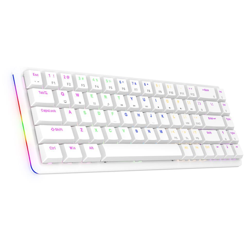 Rampage REBEL Beyaz Low Profile BLUE SWITCH Mekanik Gaming Oyuncu Klavye US Layout Rainbow Rampage REBEL Beyaz Low Profile BLUE SWITCH Mekanik Gaming Oyuncu Klavye US Layout Rainbow