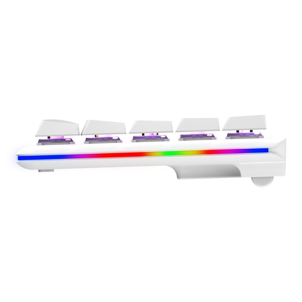 Rampage REBEL Beyaz Low Profile BLUE SWITCH Mekanik Gaming Oyuncu Klavye US Layout Rainbow Rampage REBEL Beyaz Low Profile BLUE SWITCH Mekanik Gaming Oyuncu Klavye US Layout Rainbow