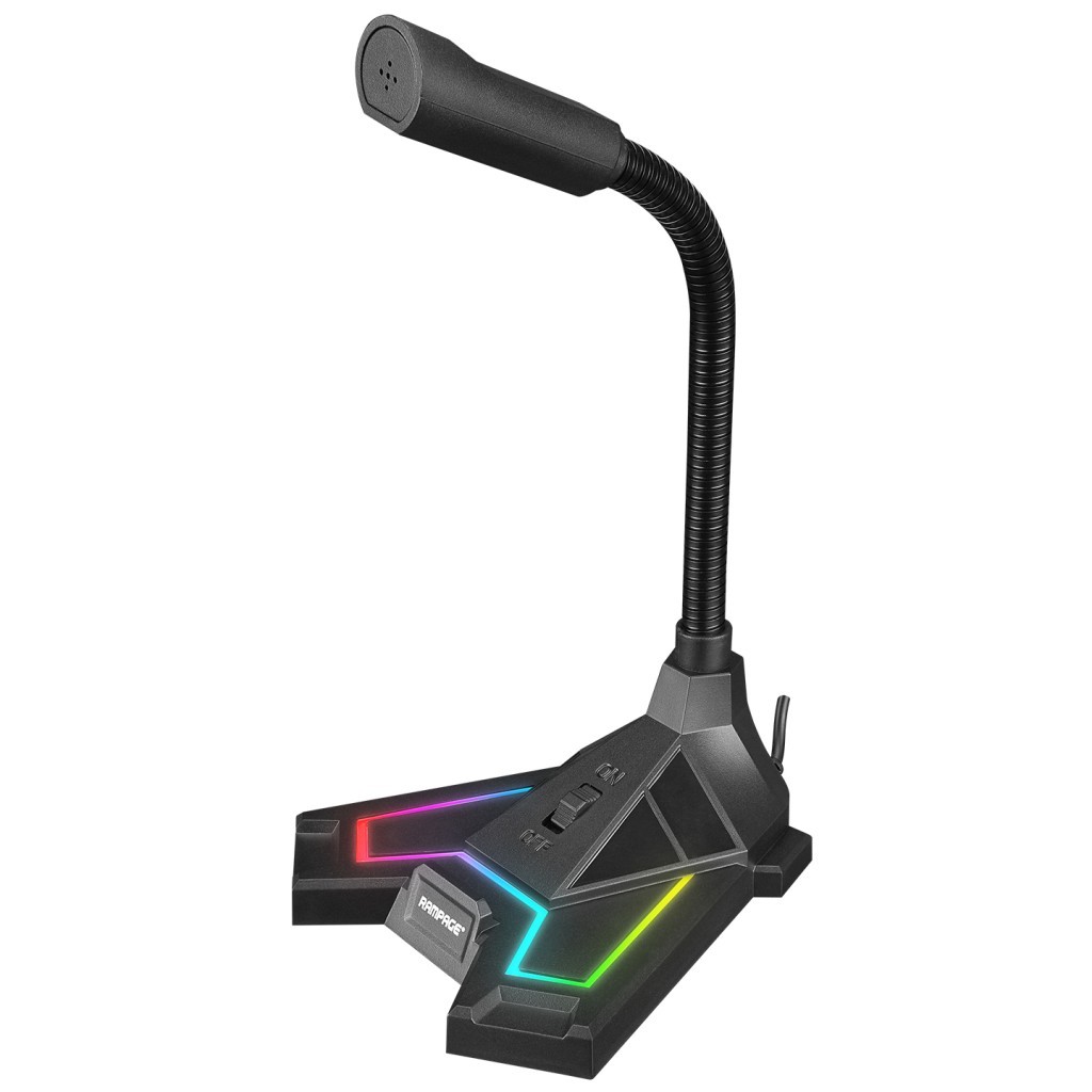 Rampage SN-RMX2 CHATTY Siyah USB RGB Ledli Gaming Oyuncu Masaüstü Mikrofon Rampage SN-RMX2 CHATTY Siyah USB RGB Ledli Gaming Oyuncu Masaüstü Mikrofon