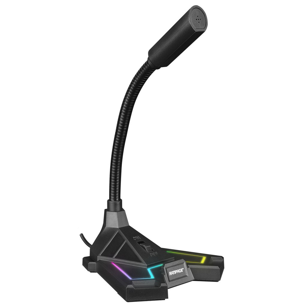 Rampage SN-RMX2 CHATTY Siyah USB RGB Ledli Gaming Oyuncu Masaüstü Mikrofon Rampage SN-RMX2 CHATTY Siyah USB RGB Ledli Gaming Oyuncu Masaüstü Mikrofon