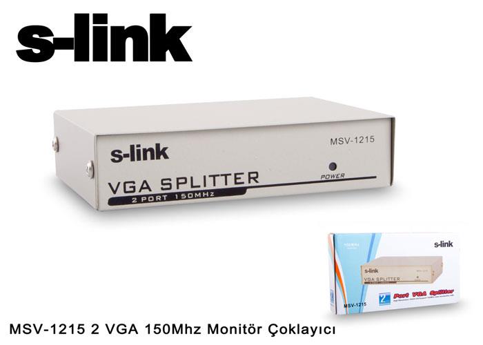 S-link MSV-1215 2 VGA 150Mhz Monitör Çoklayıcı S-link MSV-1215 2 VGA 150Mhz Monitör Çoklayıcı