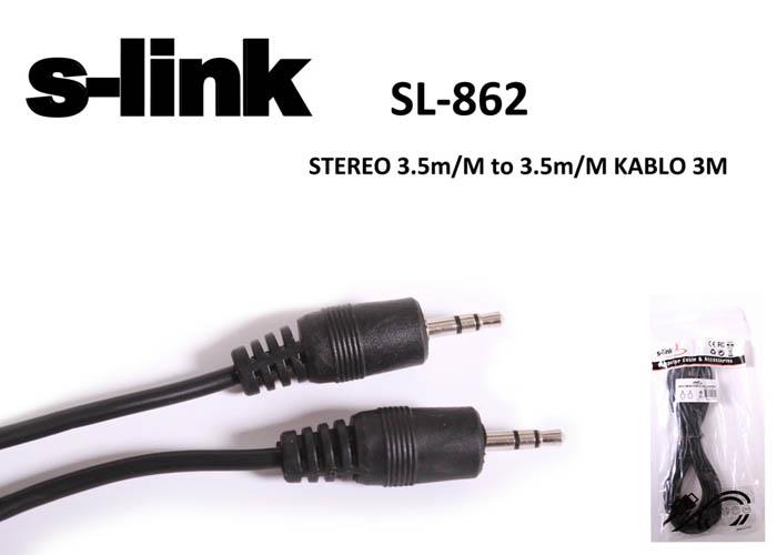 S-link SL-862 3m Stereo Ses Kablosu S-link SL-862 3m Stereo Ses Kablosu