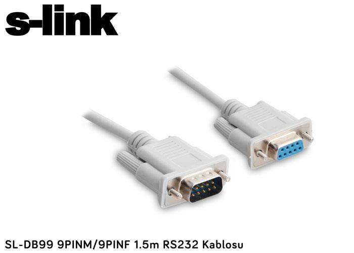 S-link SL-DB99 9PINM/9PINF 1.5m RS232 Kablosu S-link SL-DB99 9PINM/9PINF 1.5m RS232 Kablosu
