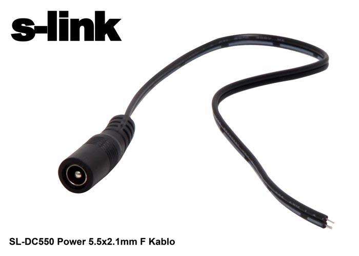 S-link SL-DC550 Power 5.5x2.1mm F Kablo S-link SL-DC550 Power 5.5x2.1mm F Kablo