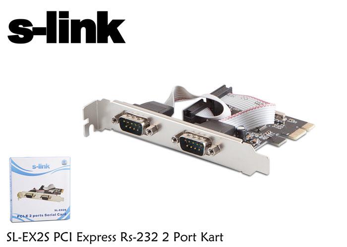 S-link SL-EX2S PCI Express Rs-232 2 Port Kart Pers232 S-link SL-EX2S PCI Express Rs-232 2 Port Kart Pers232