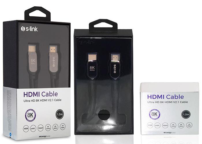 S-link SL-H8K01 HDMI TO HDMI 1.5m 8K Ultra HDR 2.1V 7680P Metal Kılıflı Kablo S-link SL-H8K01 HDMI TO HDMI 1.5m 8K Ultra HDR 2.1V 7680P Metal Kılıflı Kablo