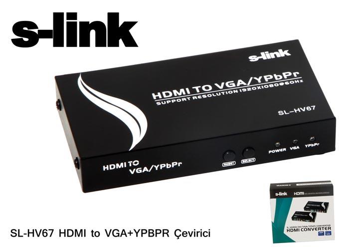 S-link SL-HV67 HDMI to VGA+YPBPR Çevirici (11529) S-link SL-HV67 HDMI to VGA+YPBPR Çevirici (11529)