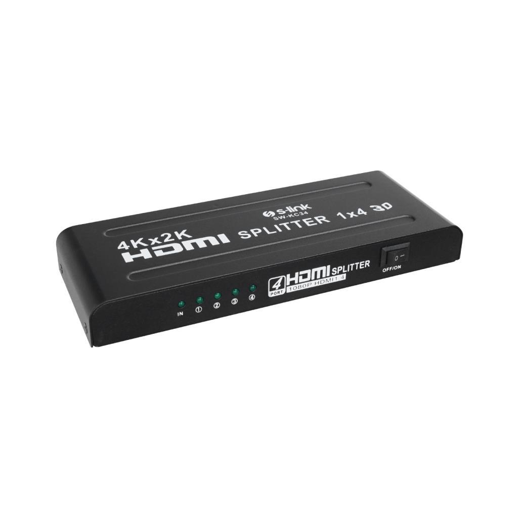 S-link SW-KC34 4 Port 4K*2K HDMI Splitter, 4Port HDMI Splitter S-link SW-KC34 4 Port 4K*2K HDMI Splitter, 4Port HDMI Splitter